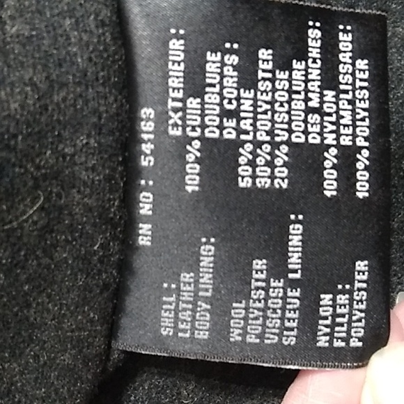 SALE! Andrew Marc Leather Full Zip Distressed  Jacket W Zip Pockets Wool Lining - Picture 14 of 16